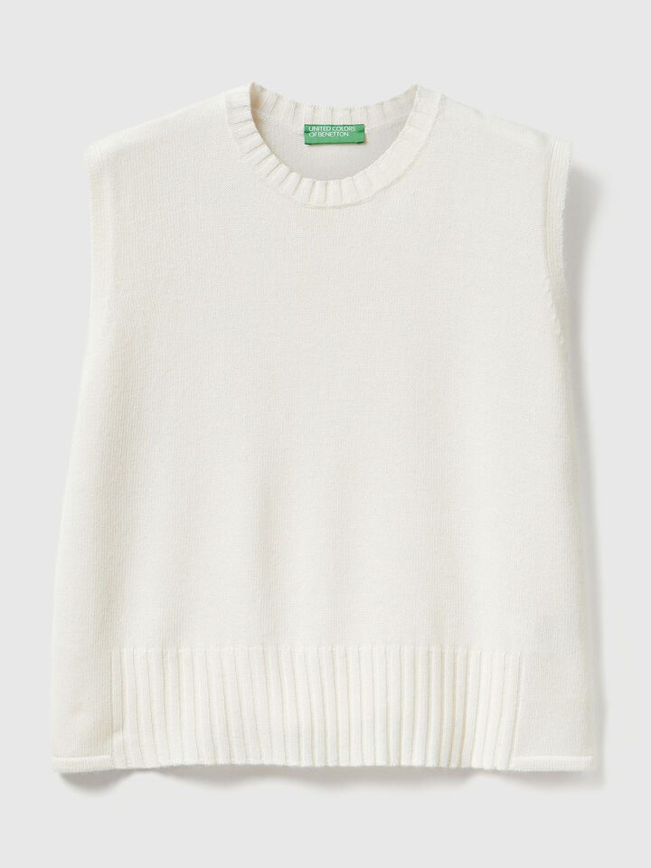 SLEEVELESS SWEATER Women image number 4